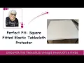 Square fitted tablecloth with elastic cover - Great for Card Tables