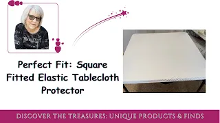 Square fitted tablecloth with elastic cover - Great for Card Tables