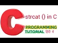 String Concatenate Function - strcat strcat in c programming