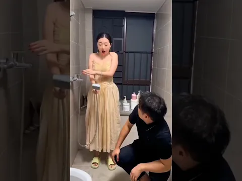 She Using Unique Shower First Time And This Happen