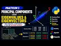 Principal components using Eigenvalues Eigenvectors practicum 3