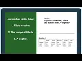 Introduction to accessible tables and a screen reader demo