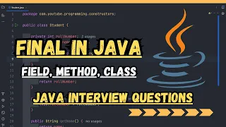 Final keyword in java Java interview questions
