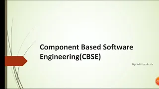 Component Based Software Engineering