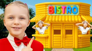 Kids Run Their Own Inflatable Balloon Bistro