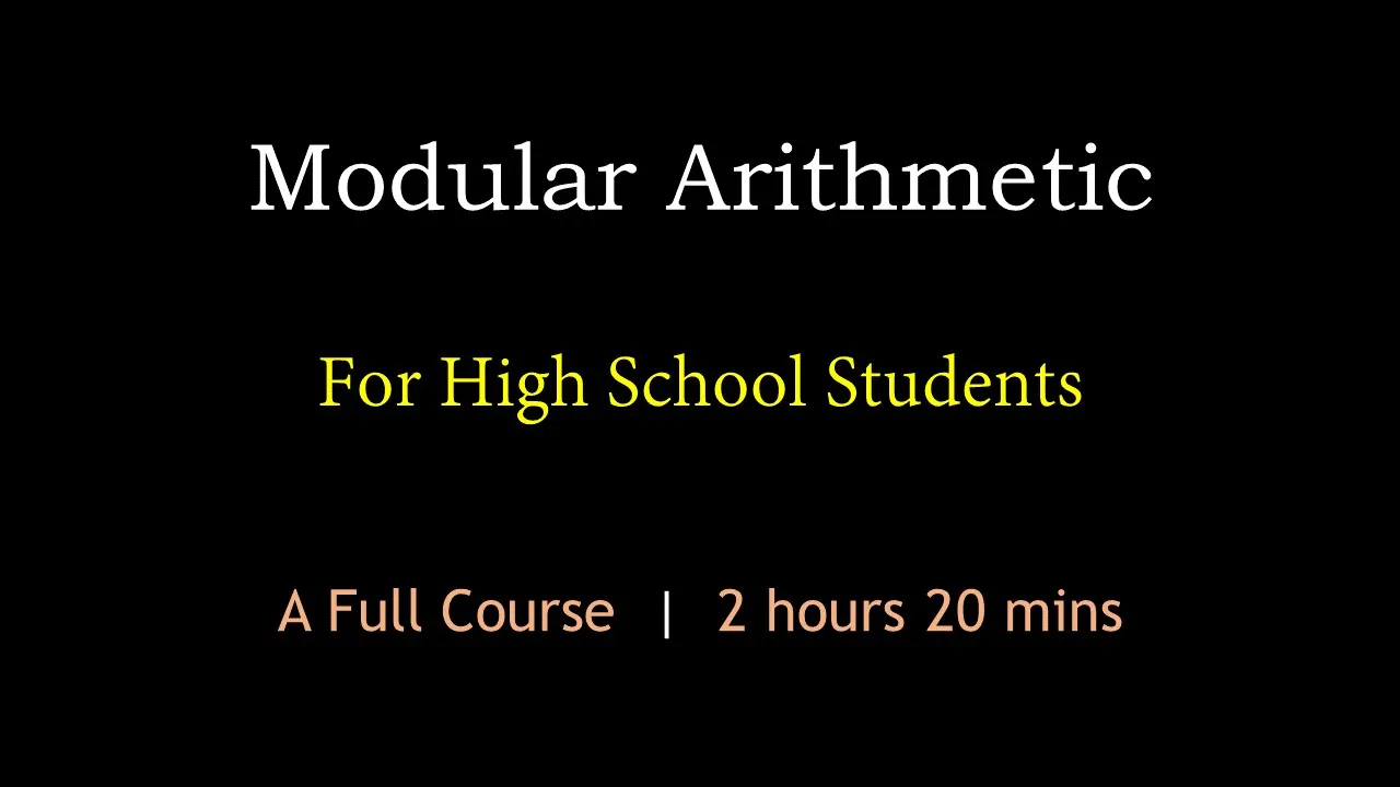 Modular Arithmetic | A Full Course | Maths Center