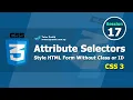 CSS Attribute Selectors Tutorial Explained Session 17 Tutor Pratik