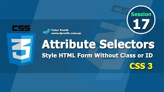 CSS Attribute Selectors Tutorial Explained Session 17 Tutor Pratik