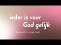 Lagu Zondagse dienst 14 juni 2020