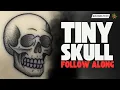 Tiny Skull Tattoo Follow Along Beginner Skull Tattoo Tutorial Free Stencil