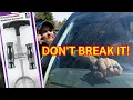 How to remove a JUNKYARD WINDSHIELD - D E in the UPULL 56