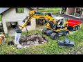 Download Lagu Broken pool demolition and backfill. RC wheeled excavator Liebherr A918 trailer, Mercedes Sprinter.