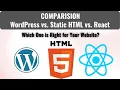 WordPress vs Static HTML vs React - Which One is Right for Your Website
