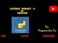 T - 29 Listbox widget selectmode parameter in Listbox in Tkinter