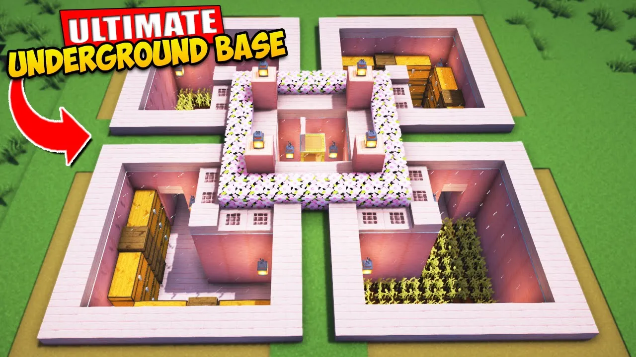 Minecraft Cherry Blossom Underground House Tutorial ????