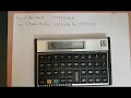 HP-11C Calendars Function