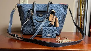 UNBOXING AND WHAT FITS COACH KLEO CARRYALL AND MINI WALLET ON CHAIN CONTENT WITH CANDACE