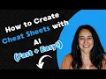 How to Create Cheat Sheets with AI Fast Easy