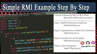 Simple rmi example rmi example in java java rmi tutorial HelloWorld RMI Program avadhtutor