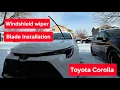 How to install windshield wiper blades on a Toyota Corolla 2020 to 2024 12th gen E210