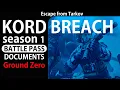 Escape from Tarkov KORD BREACH All Season 1 battlepass Documents in Ground Zero