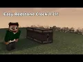 How To Make An Easy Minecraft 1 21 Redstone Clock