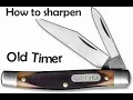 Sharpening a Old Timer Knife Michigan gun show how to sharpen