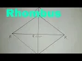 Construction of rhombus with its diagonals