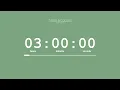 3 Hour Timer Sweet Green Screen Countdown