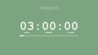 3 Hour Timer Sweet Green Screen Countdown 
