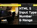 HTML 5 Input Number and Input Range - HTML Building Blocks Lesson 22