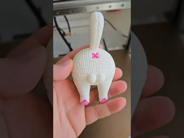 Knitted Cat Butt Ornament / 3MF Included video thumbnail