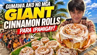 GUMAWA AKO NG MARAMING GIANT CINNAMON ROLLS PARA IPAMIGAY|ALEXIS VINES