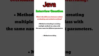 What is the difference between method overloading and method overriding