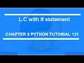 List Comprehension with if statement Python tutorial 131