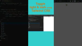 Tailwind CSS Toggle Dark and Light mode