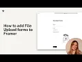 Create a File Upload form for Framer in Minutes with Tally