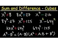 Factoring Sums and Differences of Perfect Cubes