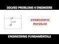 Fundamentals of Engineering Hydrostatic Pressure Example