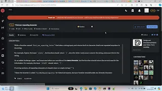 Coding with Code Wars First non-repeating character Python Scala Java
