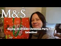 Lagu M\u0026S Christmas Grocery Haul| Buying Almost The Full M\u0026S Festive Party Food Selection!