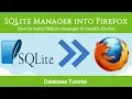 Database Tutorial for Java Android How to install SQLite manager in Mozilla Firefox