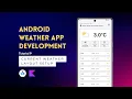 Android App Development Weather App Tutorial 9 Current Weather Layout Setup Android Studio