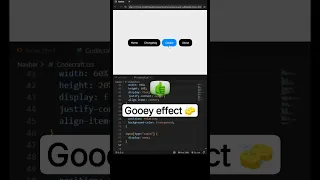 Modern Tab bar Animation with gooey effect using HTML CSS