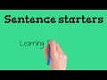 ESL Warmer Sentence Starters