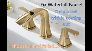 How to unclog a waterfall faucet with NO FLOW