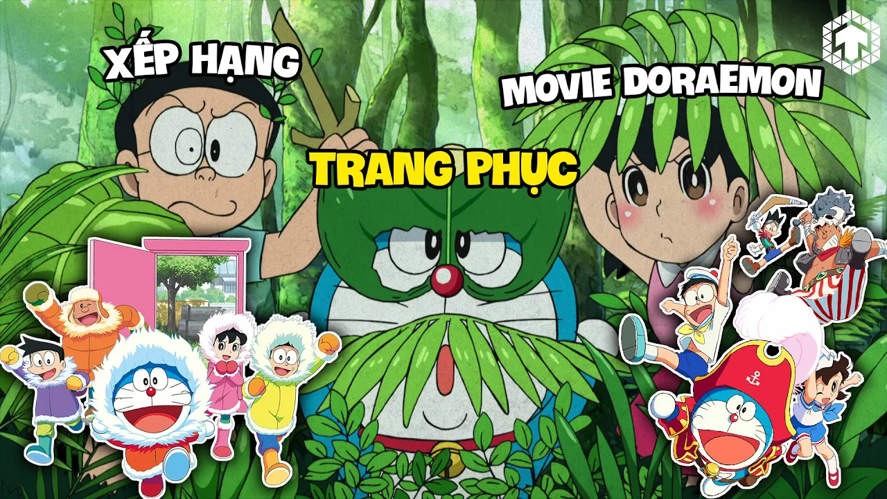 Outline Video Xếp Hạng Trang Phục Toàn Bộ Movie Doraemon | Doraemon Điện Ảnh | Ten Anime