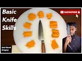 Basic knife skills Learning different cuts Julienne Batonnet dice