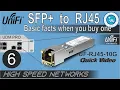 SFP RJ45 Unifi Modules - What do we get Quick