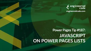Power Pages Tip - JavaScript on Power Pages Lists